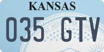 KS license plate 035GTV