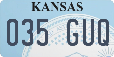 KS license plate 035GUQ