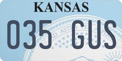KS license plate 035GUS