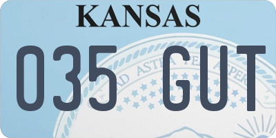 KS license plate 035GUT