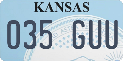 KS license plate 035GUU