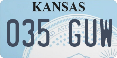 KS license plate 035GUW