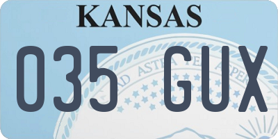 KS license plate 035GUX
