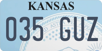 KS license plate 035GUZ