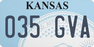 KS license plate 035GVA