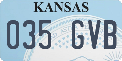 KS license plate 035GVB