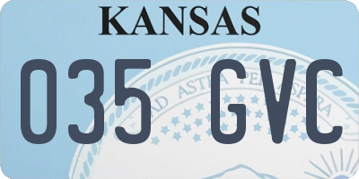 KS license plate 035GVC