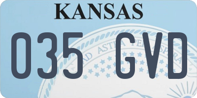 KS license plate 035GVD