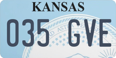 KS license plate 035GVE