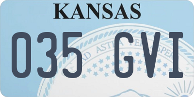KS license plate 035GVI
