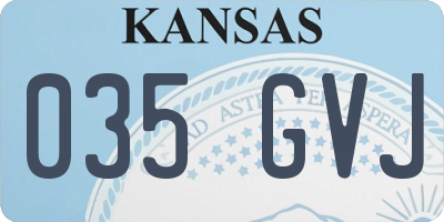 KS license plate 035GVJ