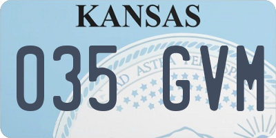 KS license plate 035GVM