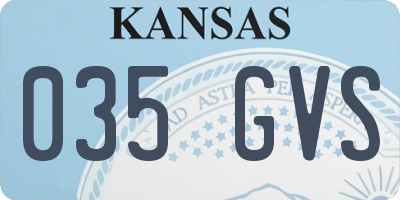 KS license plate 035GVS