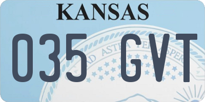 KS license plate 035GVT