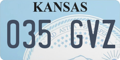 KS license plate 035GVZ