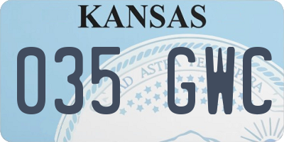 KS license plate 035GWC