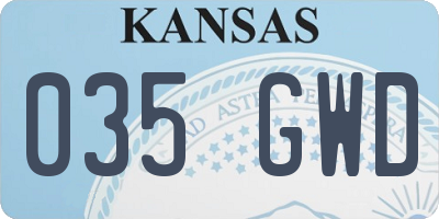 KS license plate 035GWD