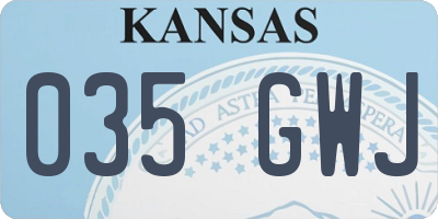 KS license plate 035GWJ