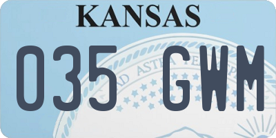 KS license plate 035GWM