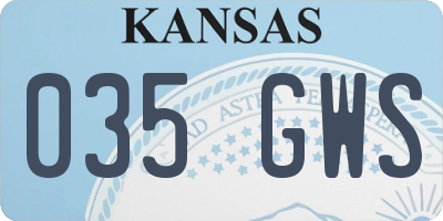 KS license plate 035GWS