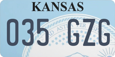 KS license plate 035GZG