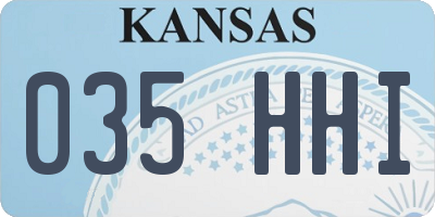 KS license plate 035HHI