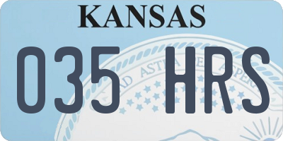 KS license plate 035HRS