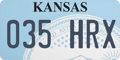 KS license plate 035HRX