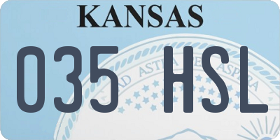 KS license plate 035HSL