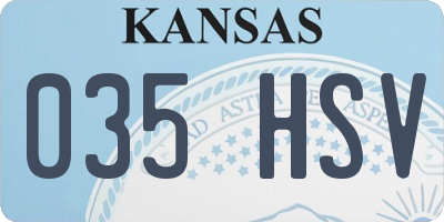 KS license plate 035HSV
