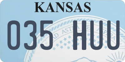 KS license plate 035HUU