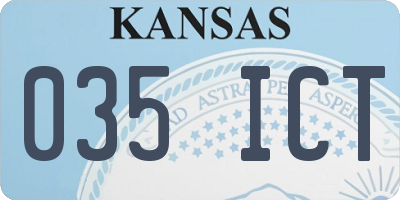 KS license plate 035ICT
