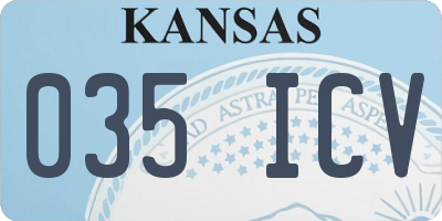 KS license plate 035ICV