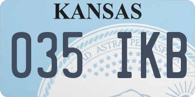 KS license plate 035IKB
