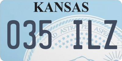 KS license plate 035ILZ