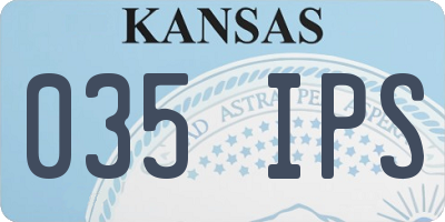 KS license plate 035IPS