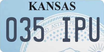 KS license plate 035IPU