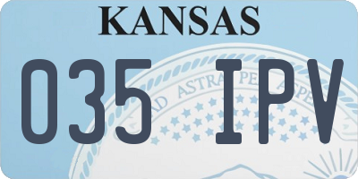 KS license plate 035IPV