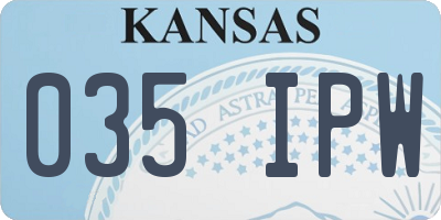KS license plate 035IPW