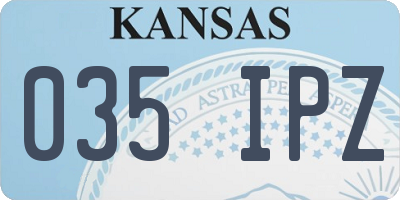 KS license plate 035IPZ