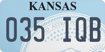 KS license plate 035IQB