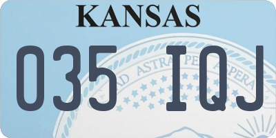 KS license plate 035IQJ