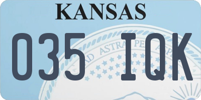 KS license plate 035IQK