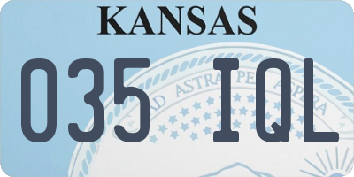 KS license plate 035IQL