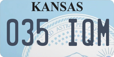 KS license plate 035IQM