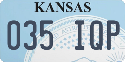 KS license plate 035IQP