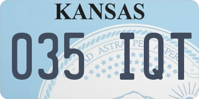 KS license plate 035IQT