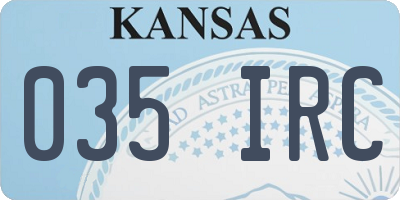 KS license plate 035IRC