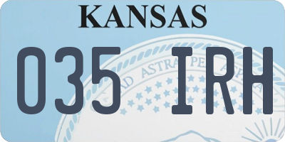 KS license plate 035IRH