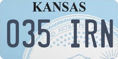 KS license plate 035IRN